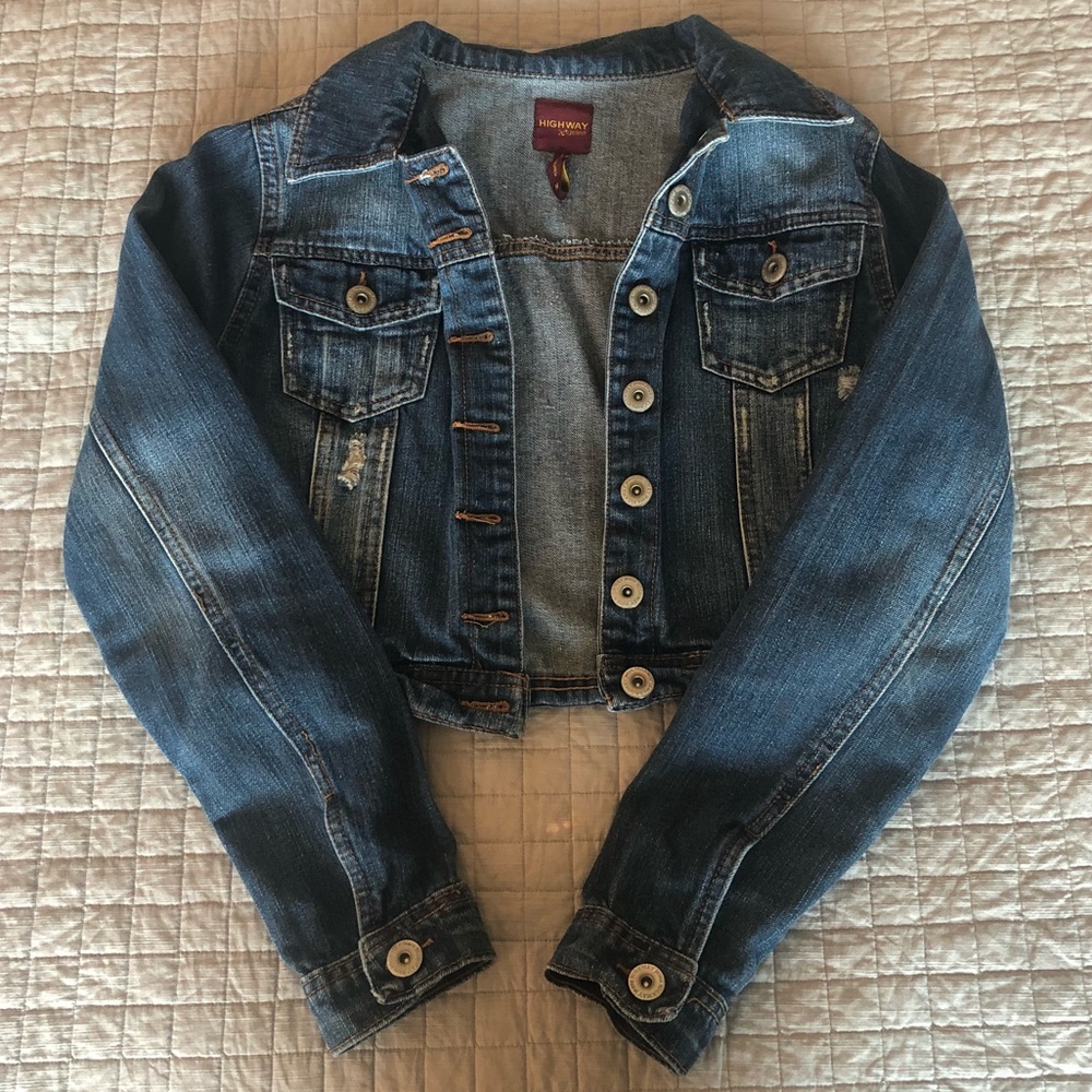 Cropped, juniors Denim Jacket